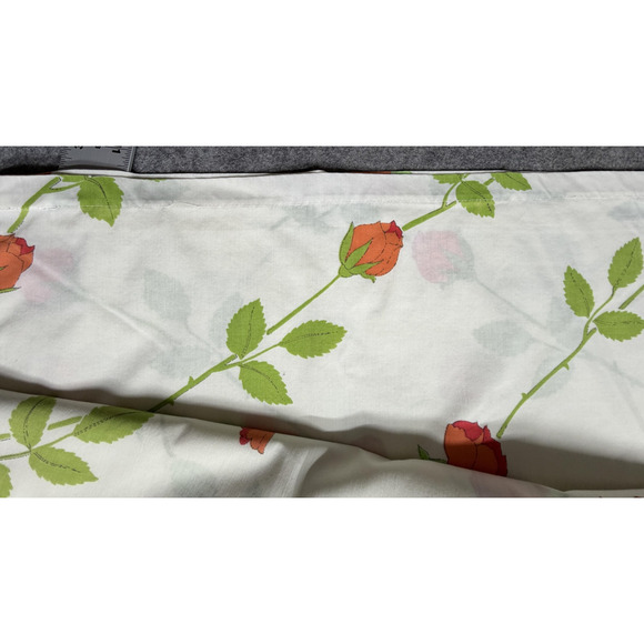 Christian Dior Wamsutta Pillowcases Flat Sheet Rose Floral Lot 3 Vintage